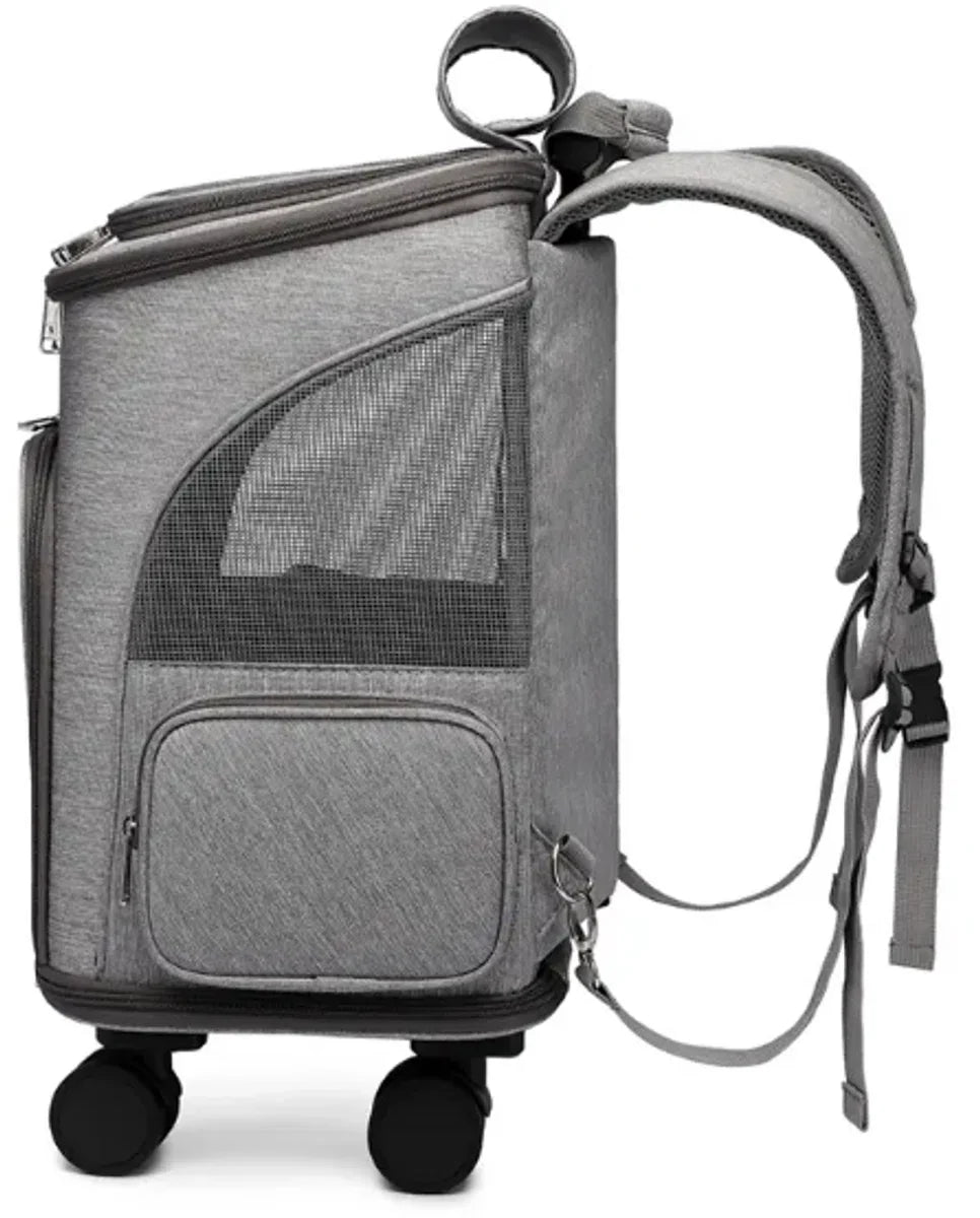 Luxury Dog & Cat Trolley | For Small Dog Or Cat | Dog Backpack | Dog Buggy | Cat Travel Basket