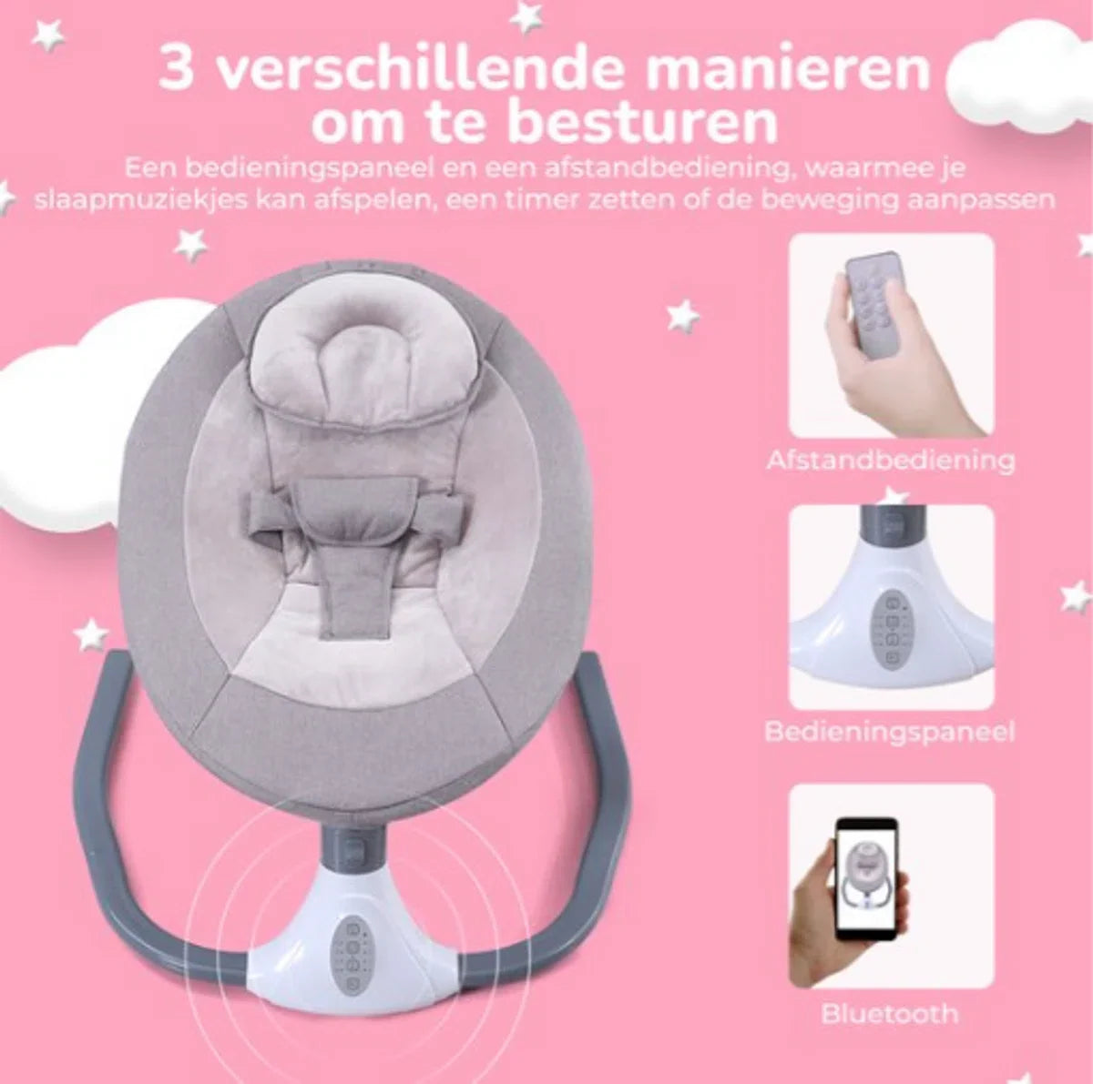 Electric Bouncer - Bluetooth and Swing Options - Baby Swing - Rocker - Baby Swing - Baby Cradle - Baby Items - Children's Items