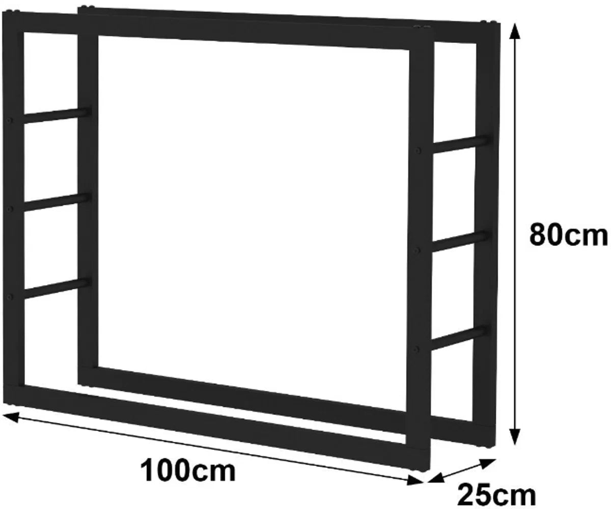 Haardhoutrek - Design Houtrek - Houtopslag - 80x100x25 cm.