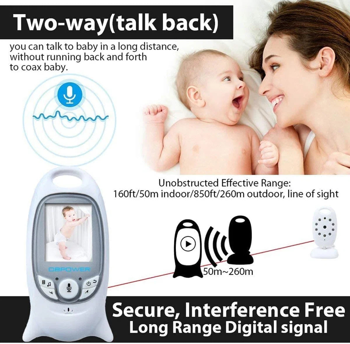 VB601 Babyfoon met camera - Wit JK3