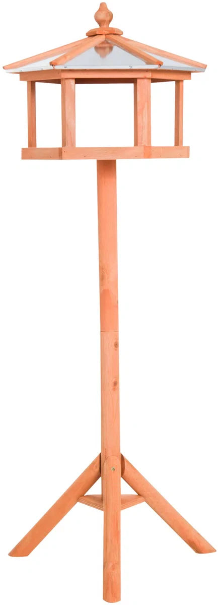 Standing bird feeder - Bird feeder - Birdhouse - With stand and zinc roof - Ø 40 x 110 cm