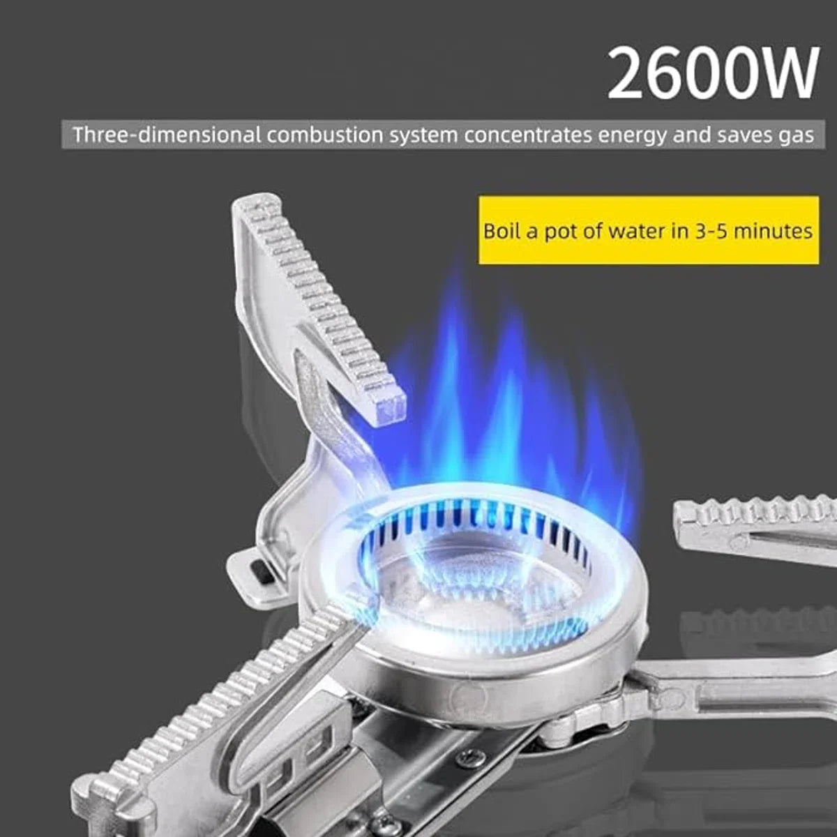 Camping Kooktoestel - Wit - Compatibel met Gaspatronen 227g, Camping Gas Cooker opvouwbaar met Foedraal, Opvouwbaar Campingfornuis, met piëzo ontsteking voor binnen/buiten, Camping Gasbrander. Onmisbaar bij Noodpakket, Backpack, Visspullen.