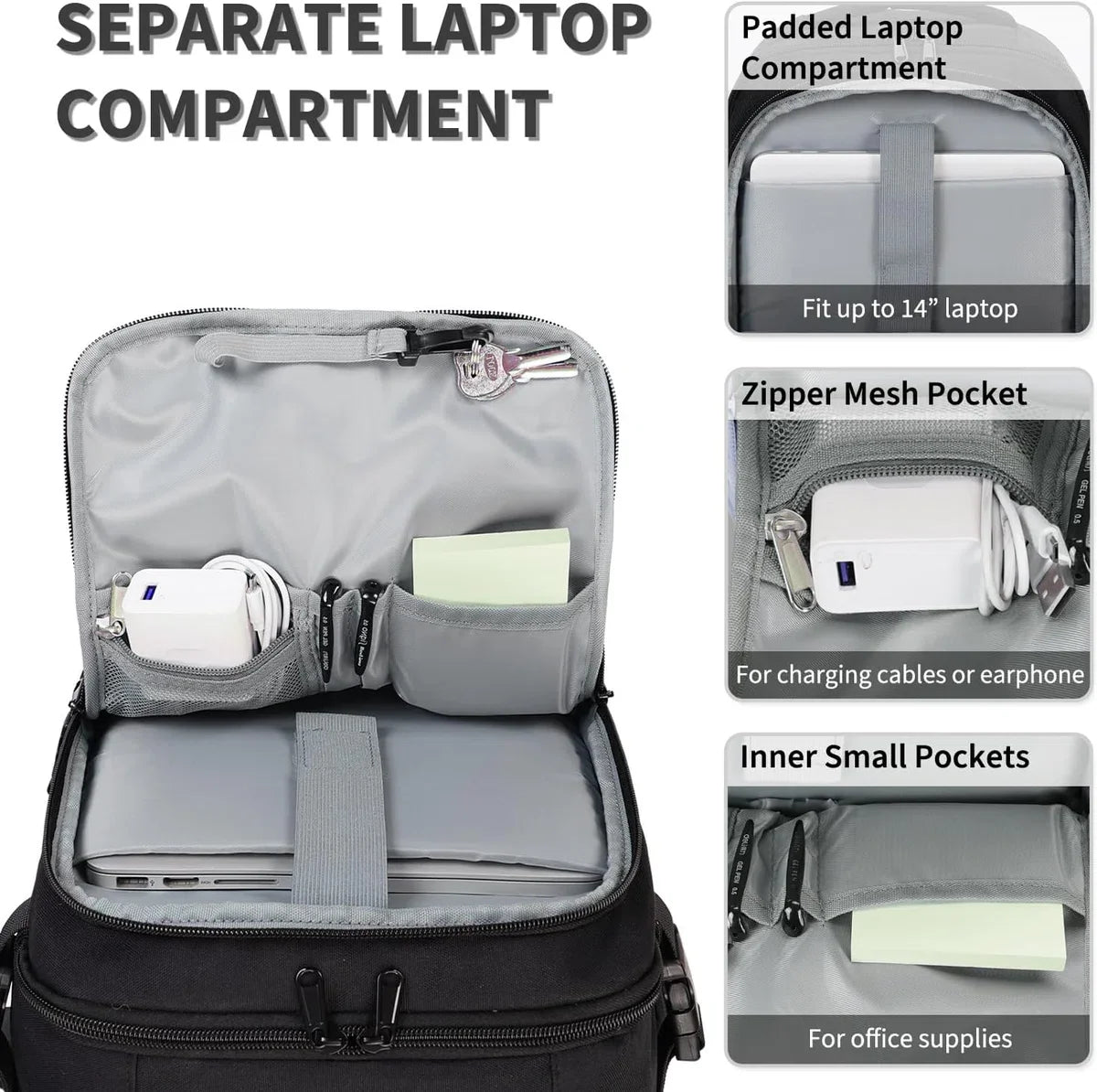handbagage, 40 x 20 x 25 cm, handbagage, vliegtuig, rugzak, reistas, reisrugzak met laptopvak, voor weekends, voor heren en dames, 20 liter