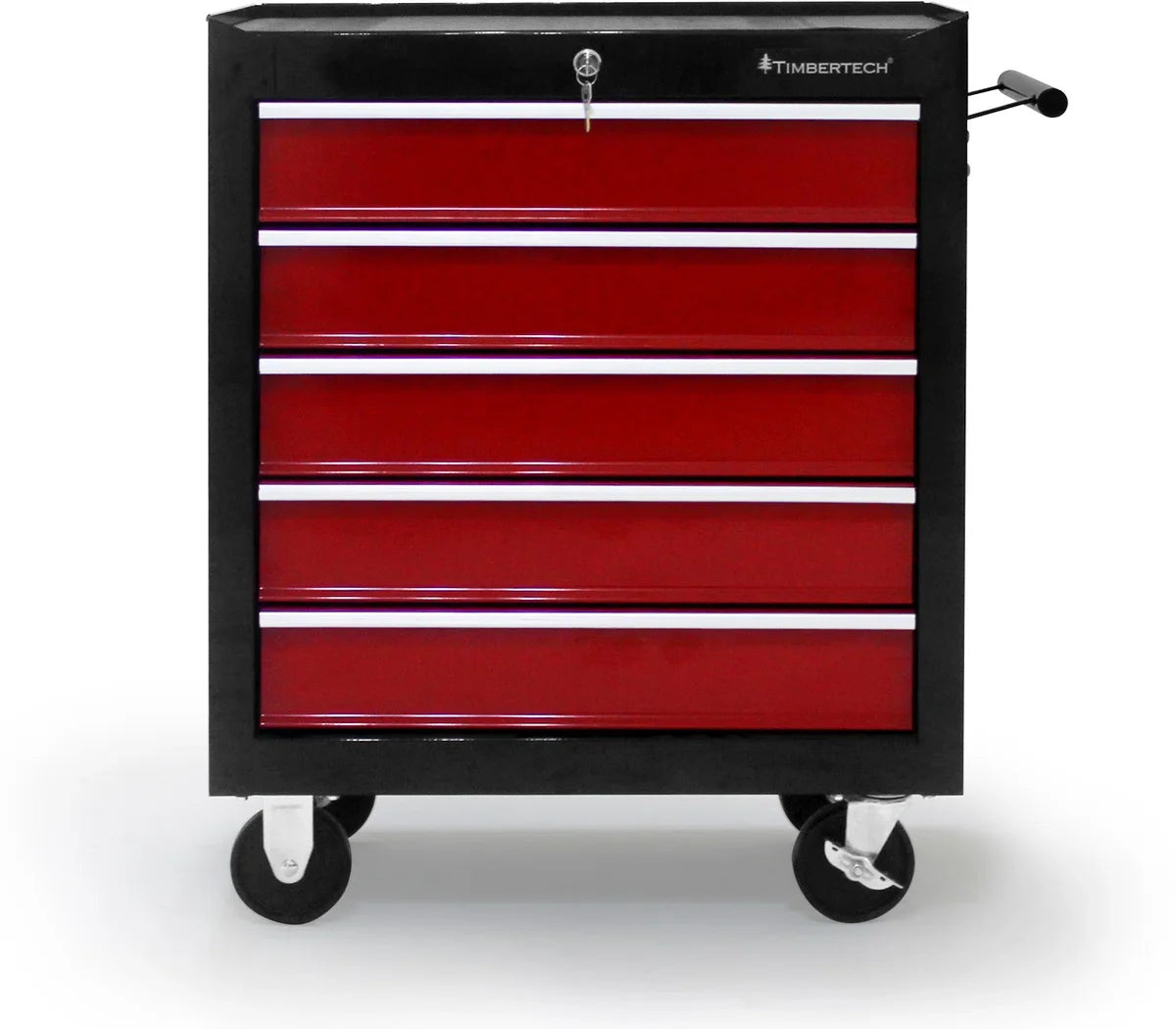 Extra grote gereedschapswagen - 5 laden - Rood / zwart