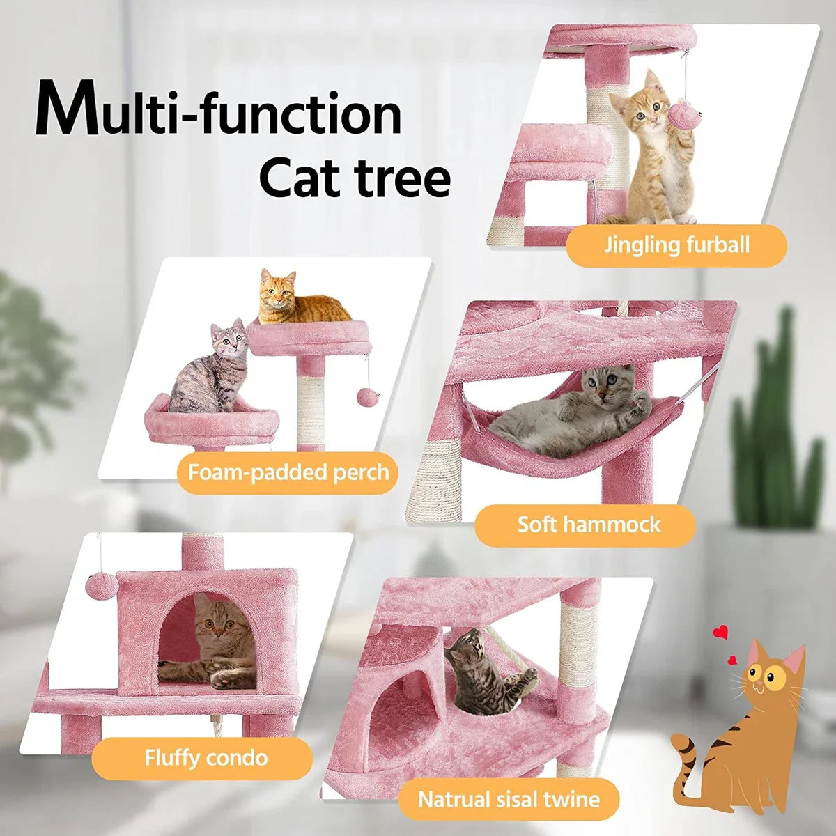 kattenkrabpaal / grote klimboom - speelhuis voor katten / playhouse for cats