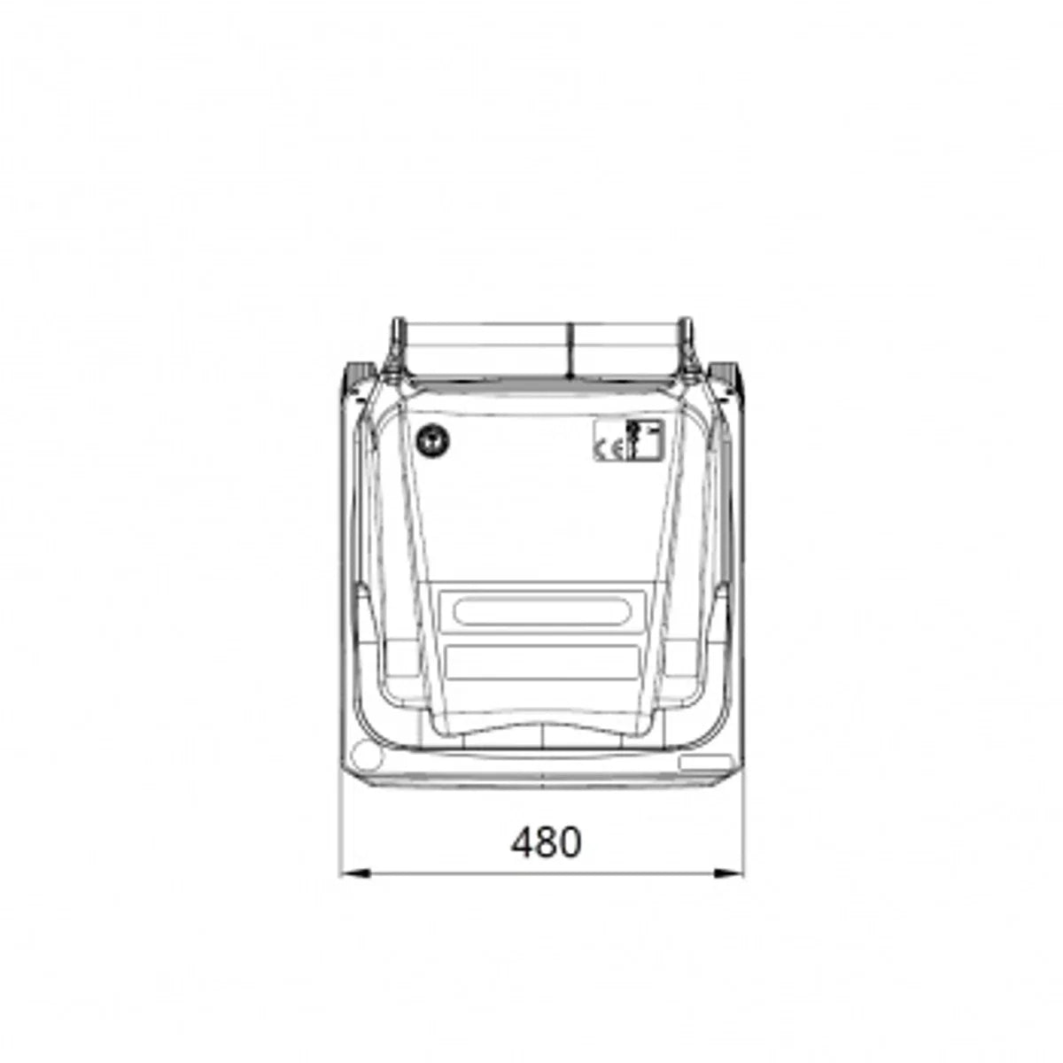 Mini Container - 120 liter Grijs - Kliko Afval Container 120 liter - Afvalbak 120l