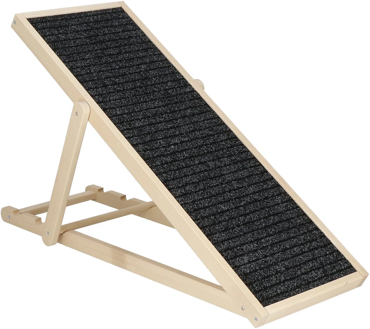 Dog Ramp - Dog Stair - Adjustable - For Large and Small Dogs - Black/Wood