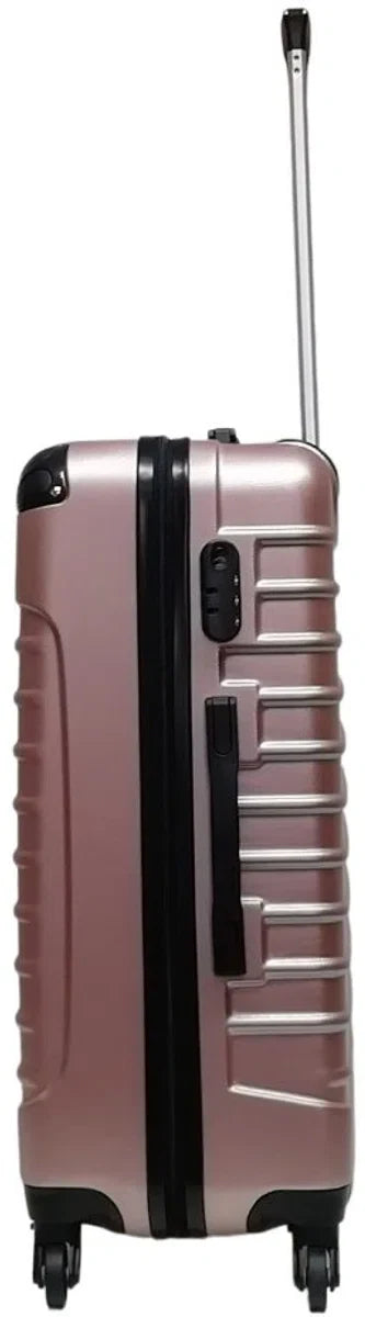Quadrant 3-delige ABS Kofferset - 2 x handbagage koffer / 1 x grote koffer - Rosé Goud
