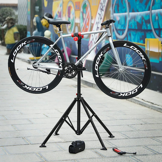 | Sterke fietsmontagestandaard met gereedschapsbakje | 360° Draaibare/verstelbare reparatiestandaard | Universele fietsstandaard | Lichtgewicht en eenvoudig draagbaar.