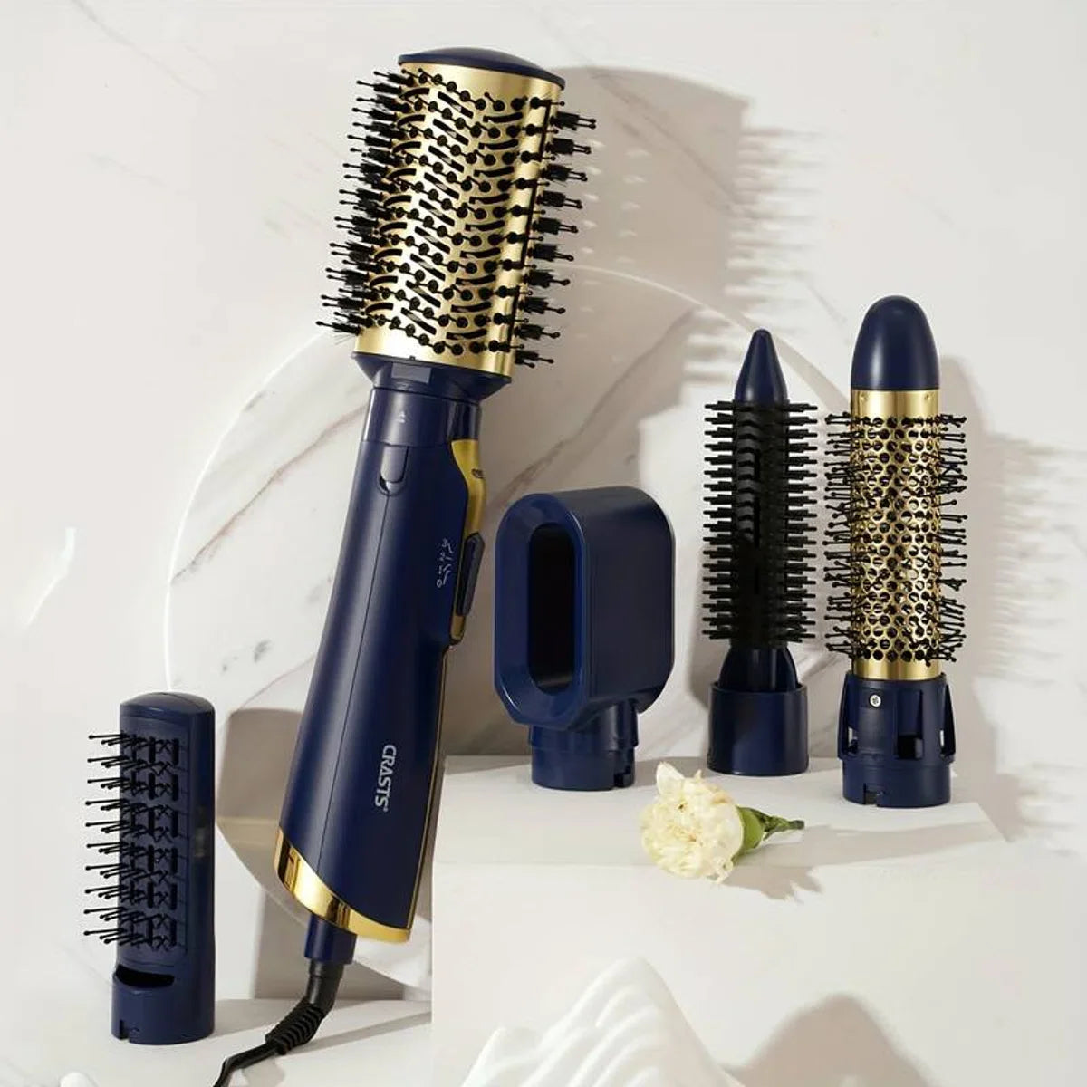 LooXs - Elektrische Haarborstel Voor Perfect Krullend Haar - Föhnborstel - 220V - Stijltang - Haardroger - Volumeborstel - Krultang Hete Lucht Borstel - Multifunctionele Haarborstel