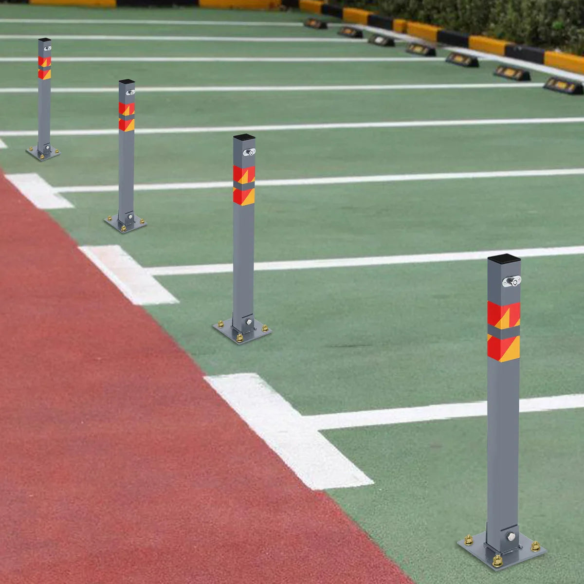 Parkeerplaats Slot - Parkeerbeugel - 3 stuks Parkeerpaal - Oprit Ruimte Bewaker –Waterdicht Auto Slot - Parkeerruimte Slagboompaal - Parkeerpaal