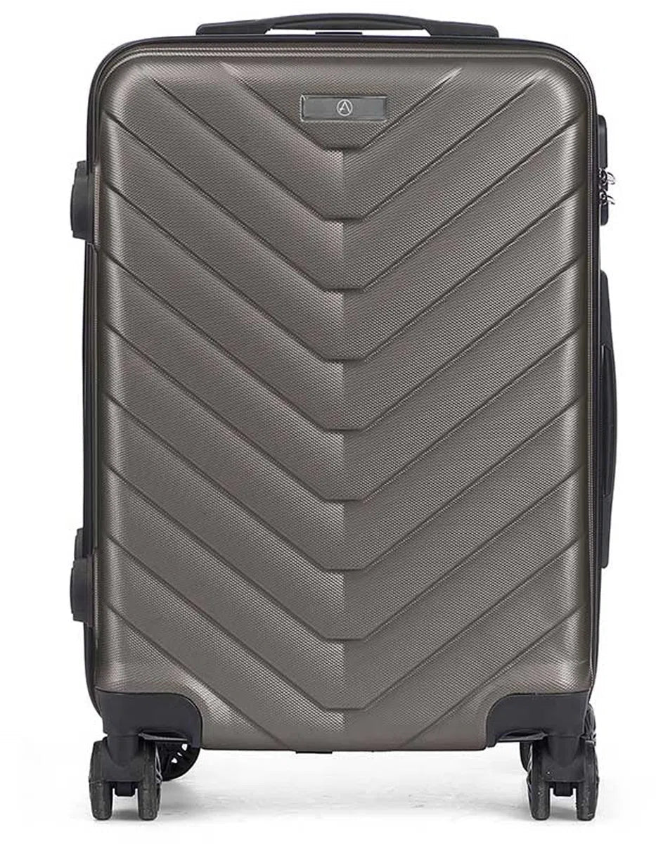 Cabin handbagage reistrolleykoffer Pyramid - zwenkwielen - 57 x 38 x 23 cm - 48 liter - antraciet - cijferslot - dubbel handvat