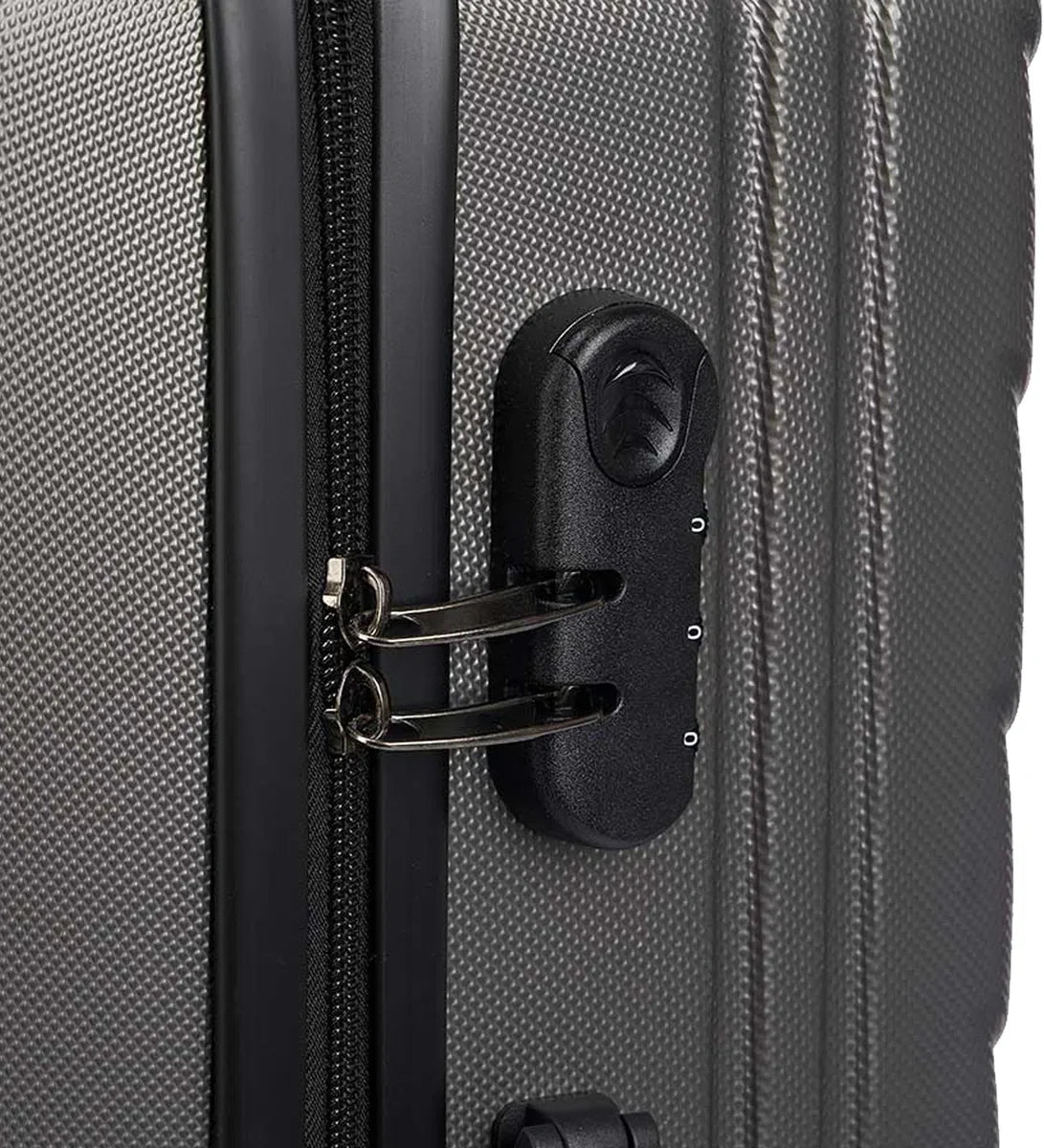 Cabin handbagage reistrolleykoffer Pyramid - zwenkwielen - 57 x 38 x 23 cm - 48 liter - antraciet - cijferslot - dubbel handvat