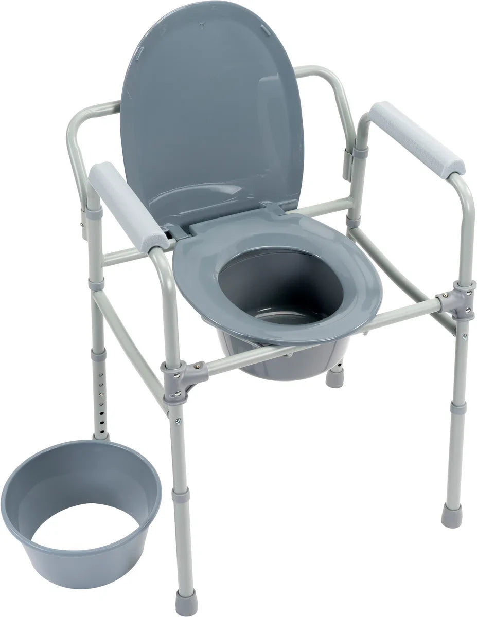Opvouwbare toiletstoel / postoel / toiletverhoger / sta-op-hulp 3-in-1. Opvouwbare toiletstoel.