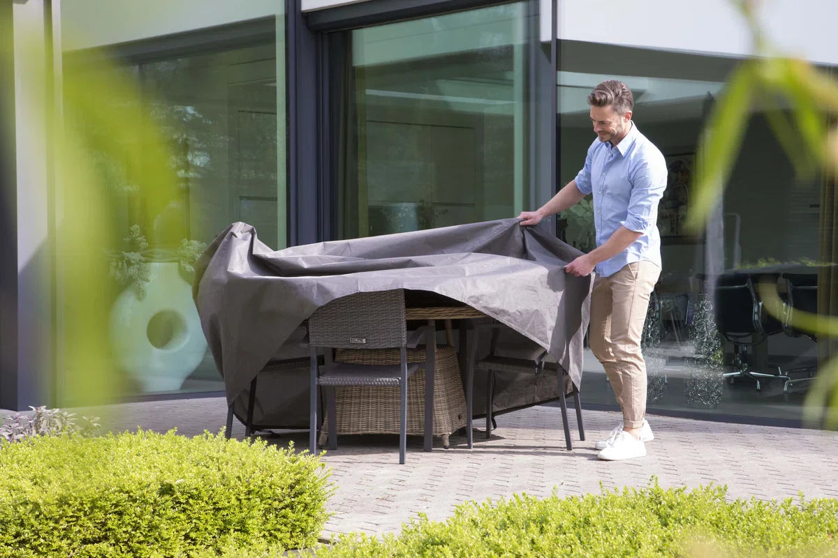 Tuintafelhoes Ronde tuintafelhoes Ø 200x85 cm | Topkwaliteit beschermhoes TÜV gecertificeerd