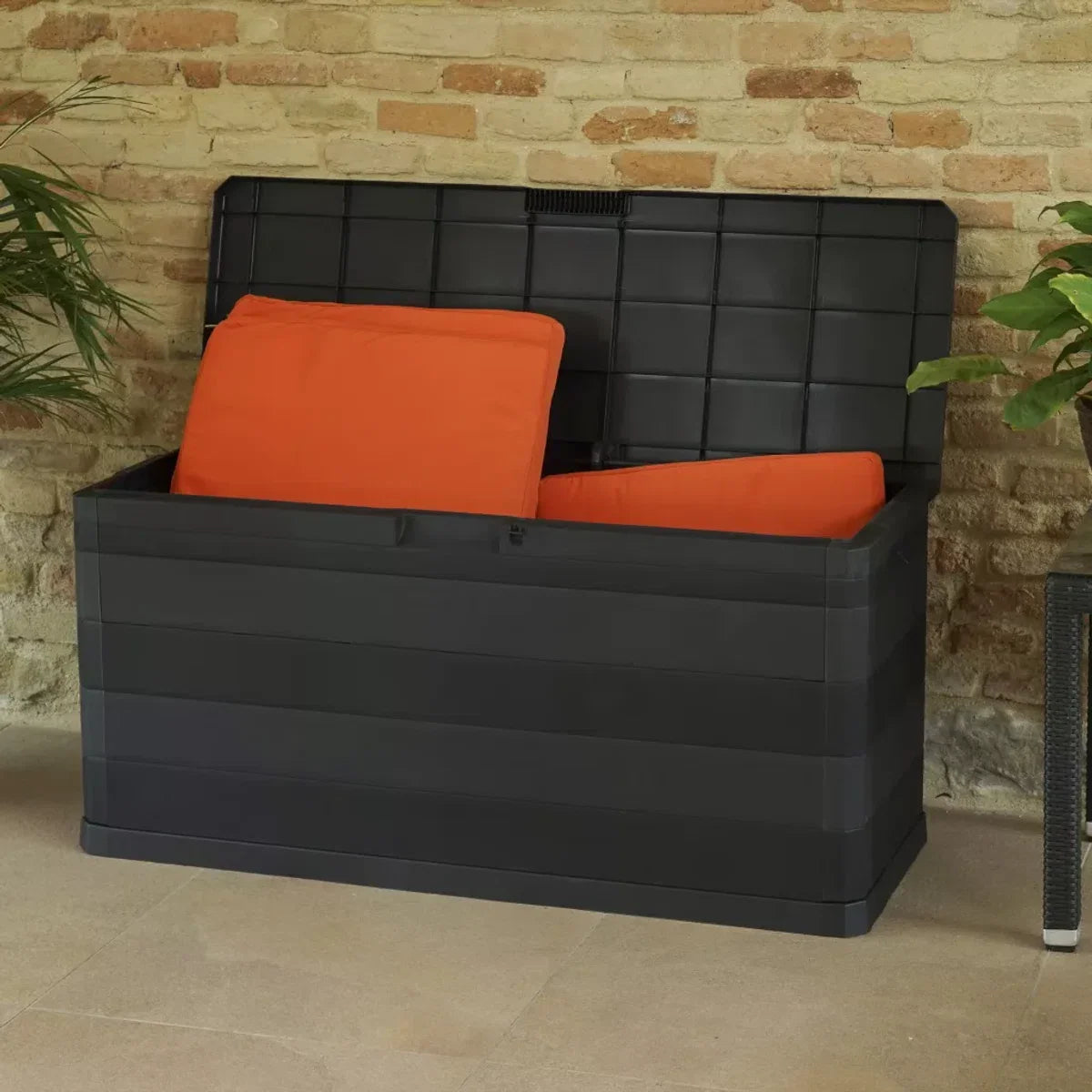 Opbergbox voor in de tuin, tuinkast, kelderkast 280 L Zwart