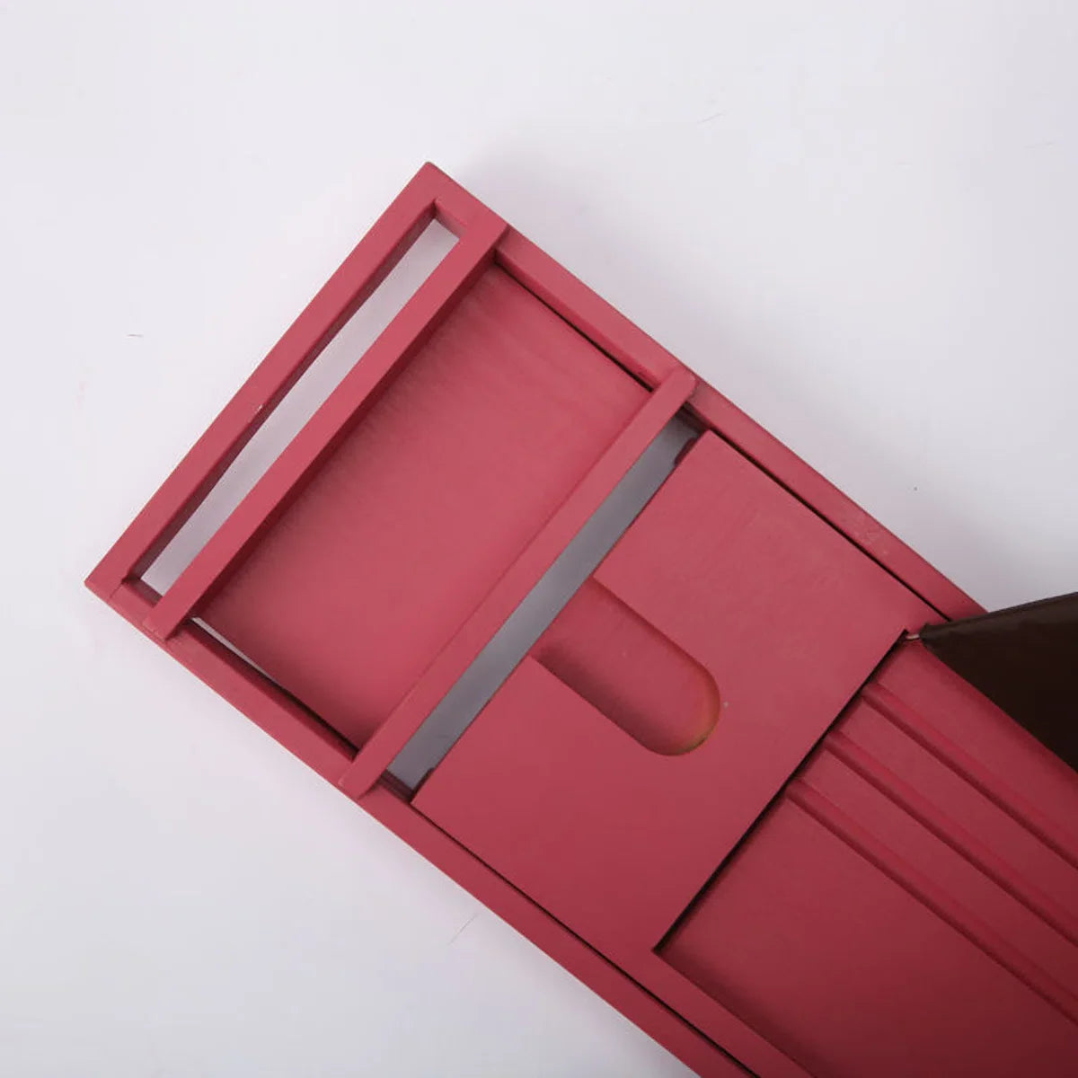 Decopatent® Badplank - Uitschuifbaar 75 -> 110 Cm - Verstelbaar Bamboe Badrekje voor in bad - Boekenhouder - Tablethouder - Rose
