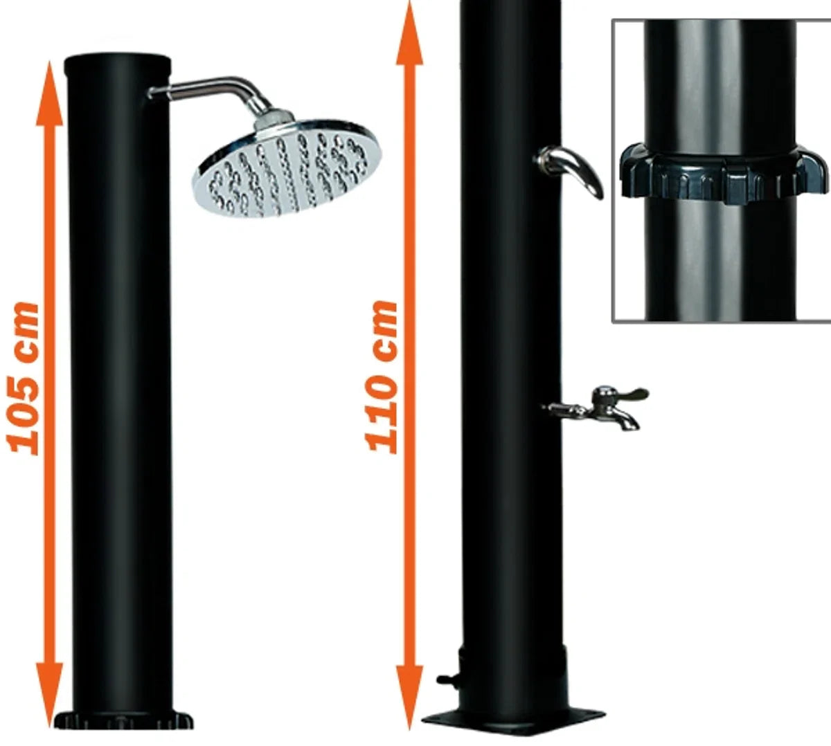 Monzana Buitendouche/ tuindouche - warm water uit zonne-energie 215cm
