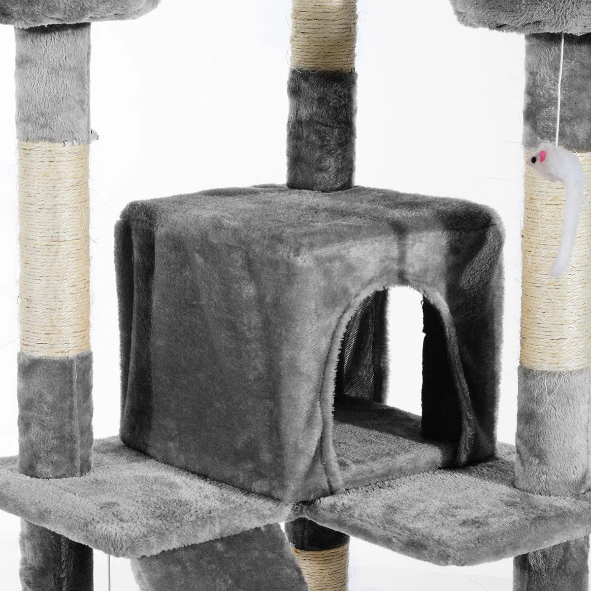 Krabpaal - Kattenkrabpaal - Krabpaal voor katten - Katten - 170 cm - Beige/Grijs