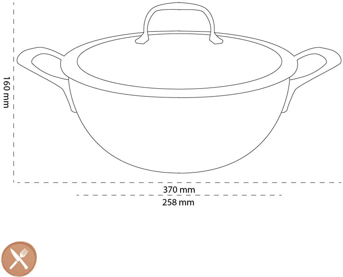 Demeyere Atlantis Conische Braadpan met Deksel, 24 cm
