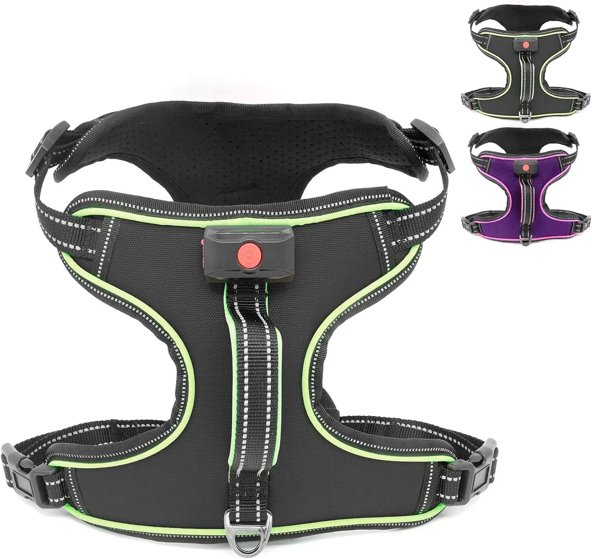 Harness Luminous Rechargeable Light Harness for Dogs LED Lighted Dog Harness for Small, Medium and Large Dogs Light Harness for Dogs