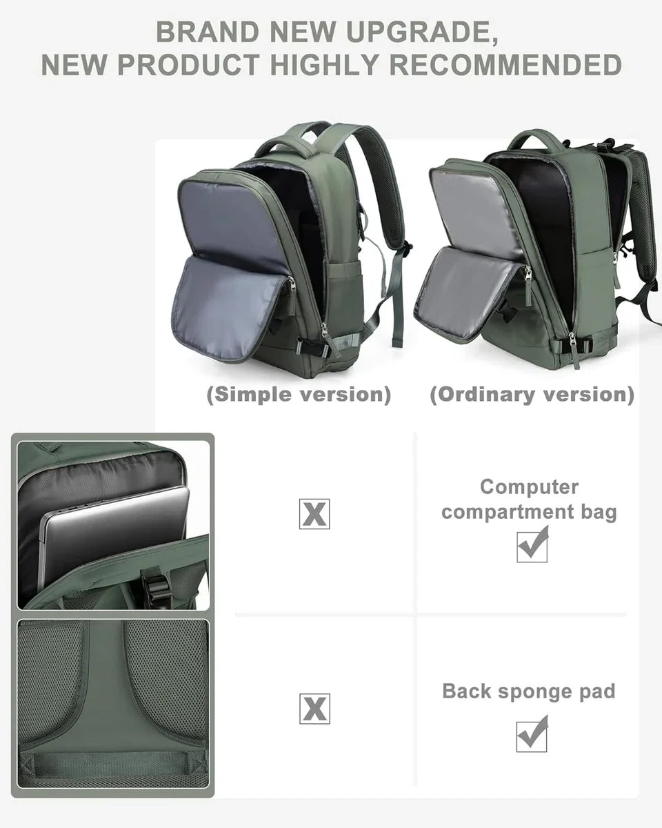 Cabin Bag Backpack 40x20x25 Ryanair, Large Travel Backpack for Women, Hiking Backpack, Easyjet Cabin Bag 45x36x20 Underseat Bag, Waterproof Outdoor Sports Backpack, Casual Daypack, School Bag