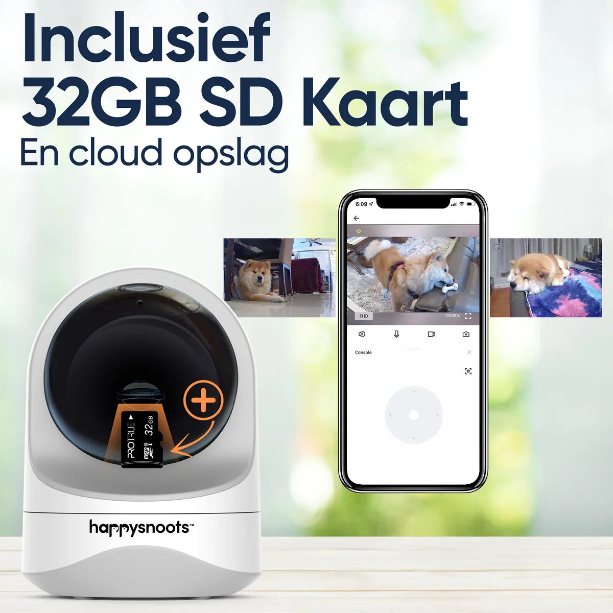 1080P Pet Camera met App - 360° Honden Camera - Hondencamera - Huisdier / Pet Cam - Voor Hond / Kat / Huisdieren