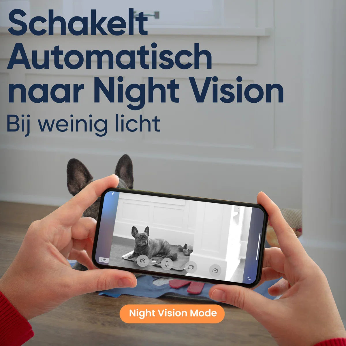 1080P Pet Camera met App - 360° Honden Camera - Hondencamera - Huisdier / Pet Cam - Voor Hond / Kat / Huisdieren