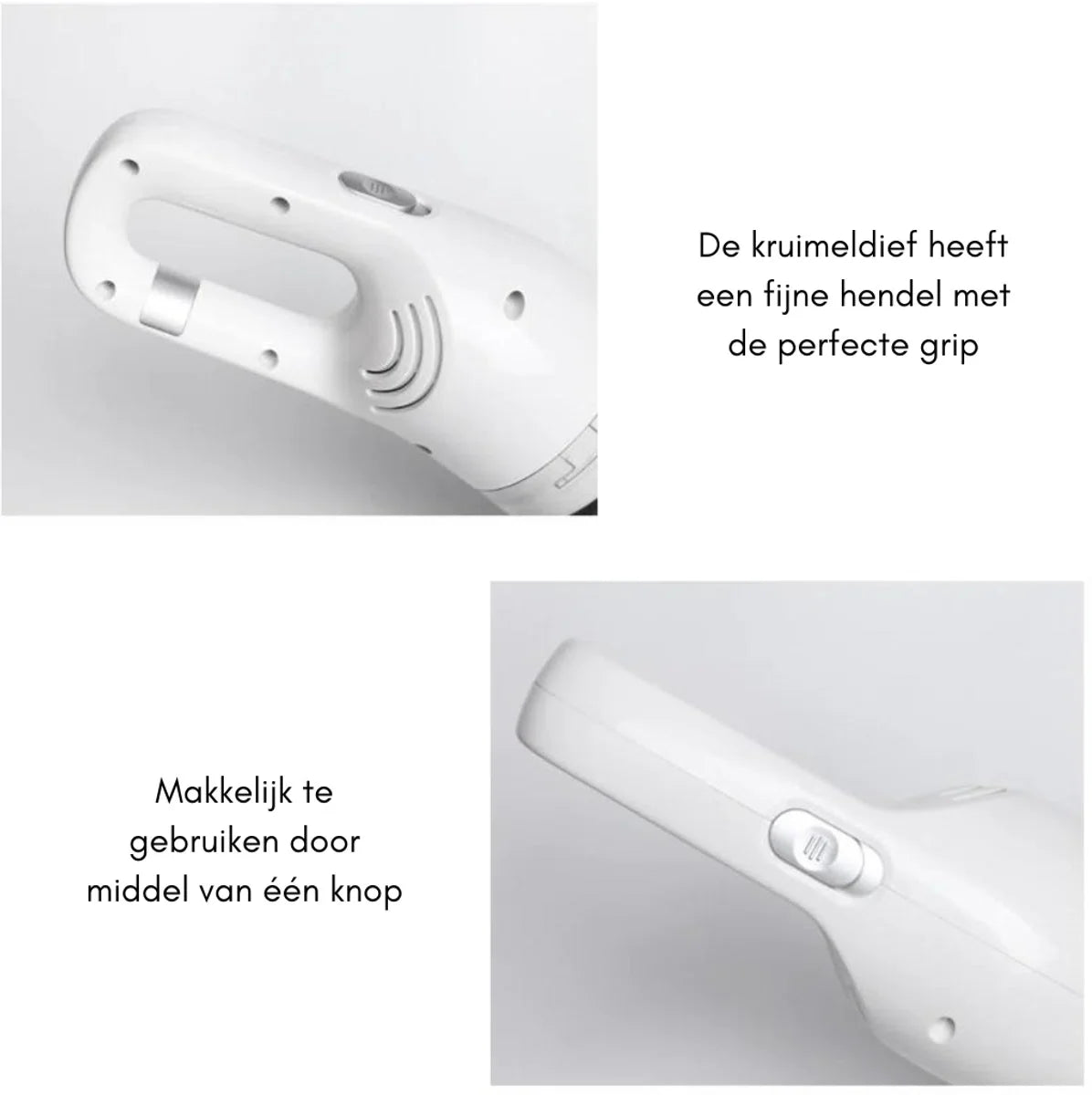 Kruimeldief - Best Verkocht - Handstofzuiger - Kruimeldief Snoerloos - Autostofzuiger - Oplaadbaar - Wit