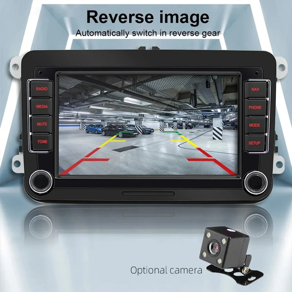 Autoradio - 2din - Apple Carplay - Android Auto - Voor Volkswagen Golf 5 6 Polo Passat B6 B7 Cc Skoda Jetta Universele Multimedia - Wifi Gps Navigatie - Achteruitrijcamera
