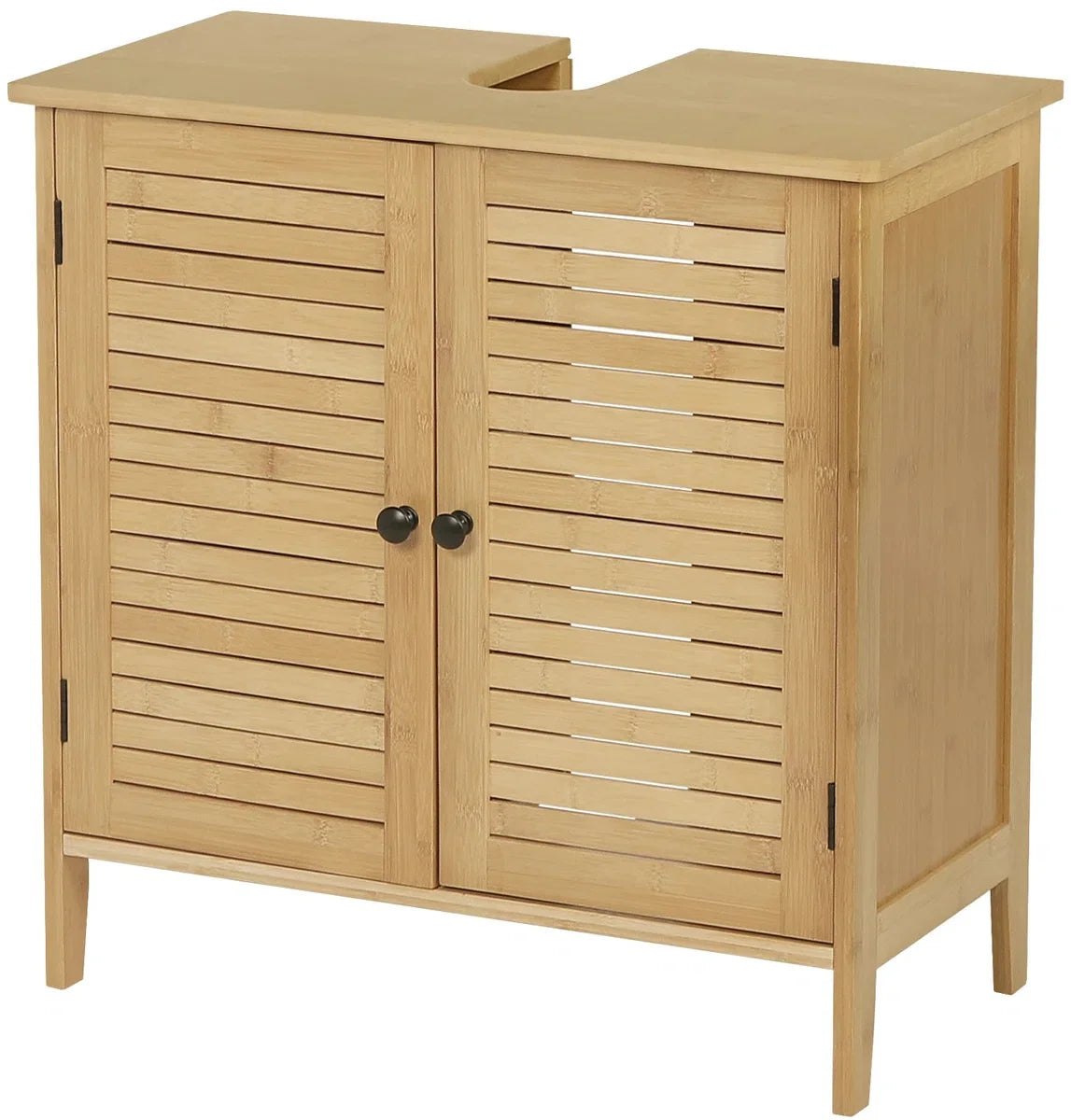 Badkamerkast - 60x30x60cm Ondermeubel Wastafel - Handdoeken Kast - Opbergkast Badkamer - Wastafel Onderkast - Hout - Bamboe