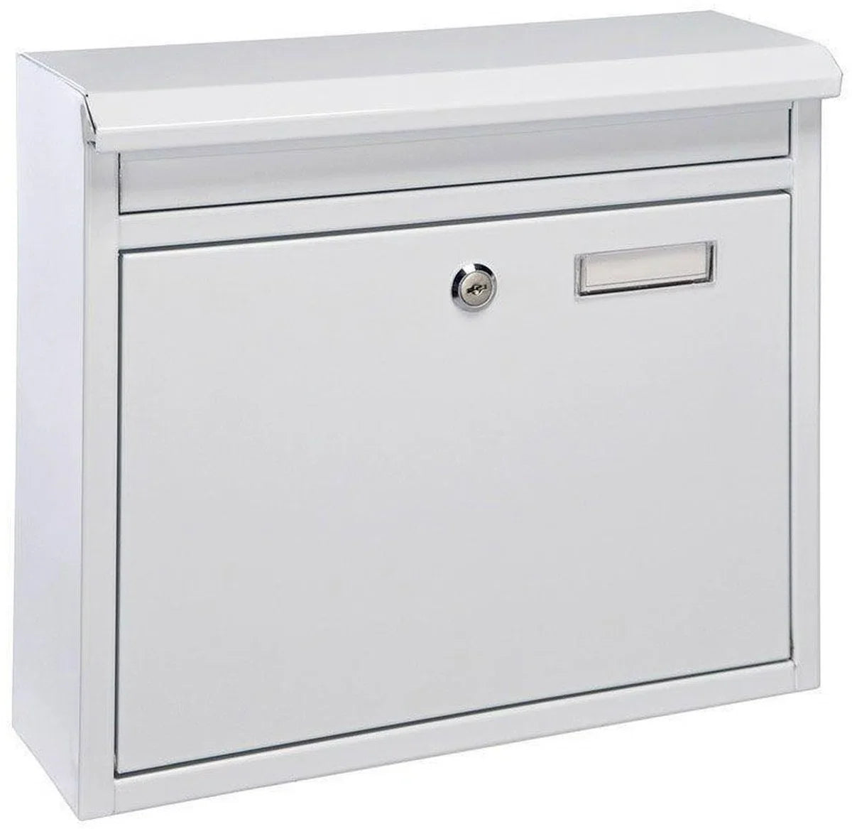 Hoi Brievenbus ijzer met slot - wit - 36 x 12 x 32 cm - Postbus - Woonaccessoires