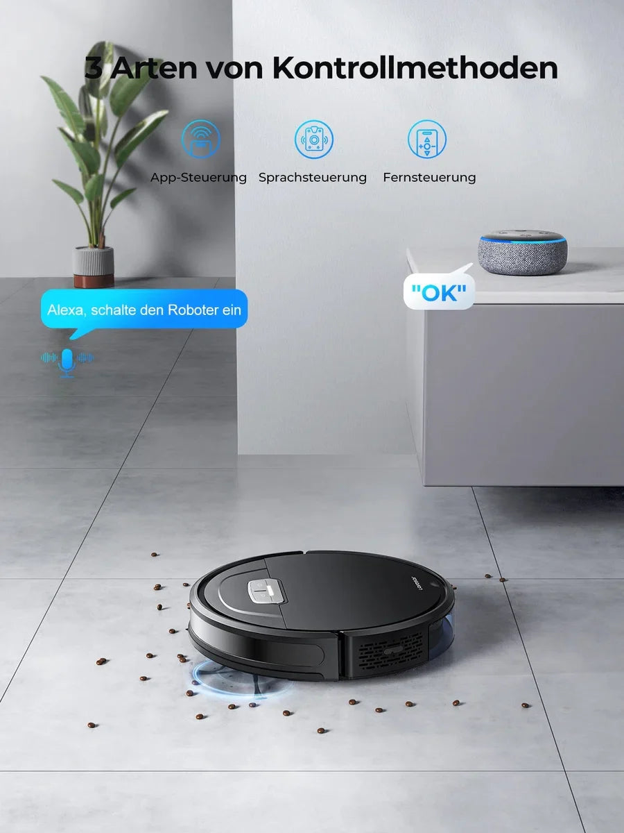 Robotstofzuiger - Met laadstation - Met dweilfunctie - Met app-/afstandsbediening/stembediening - Ideaal voor dierenharen en tapijten