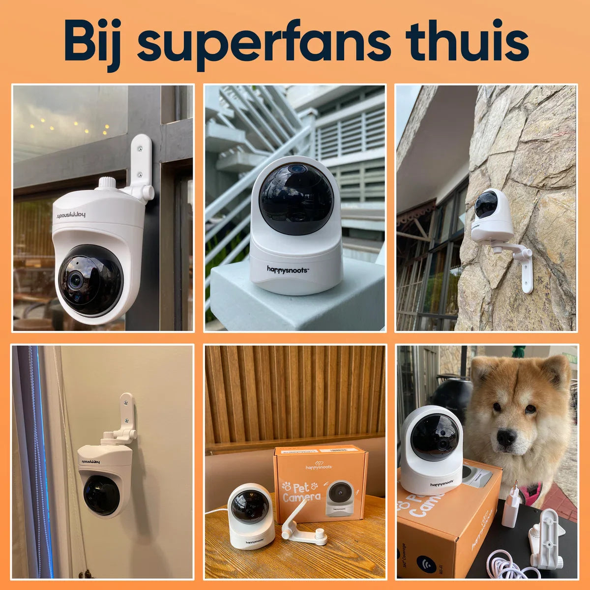 1080P Pet Camera met App - 360° Honden Camera - Hondencamera - Huisdier / Pet Cam - Voor Hond / Kat / Huisdieren