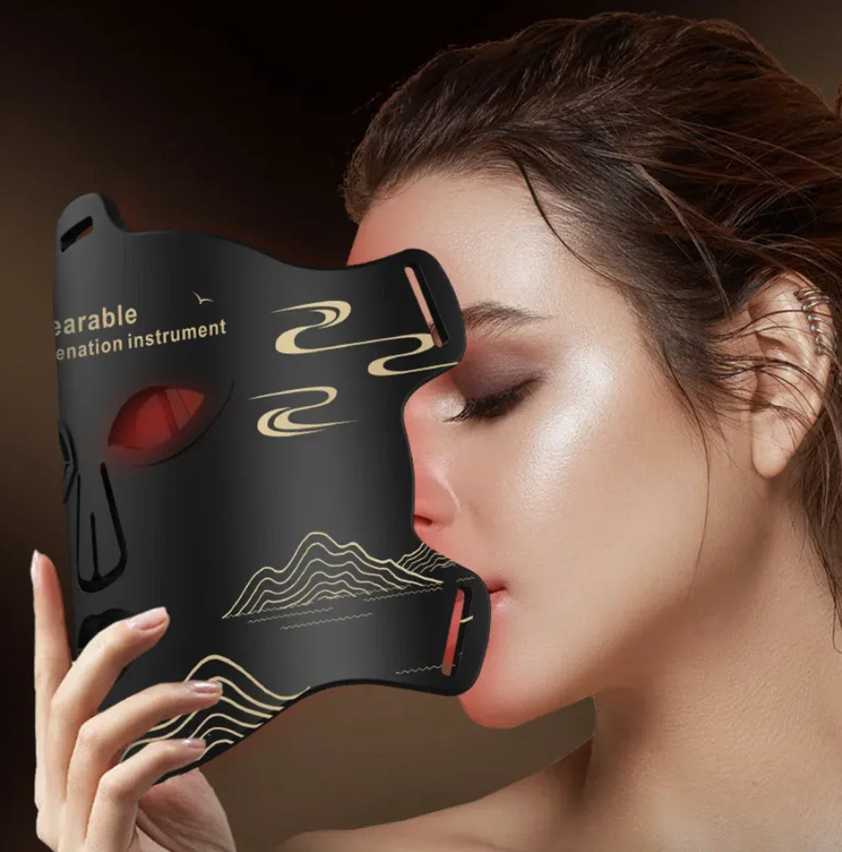 Electronic Reusable Silicone Light Therapy Infrared Flexible Mask / 4 Colors Led Therapy Anti Aging Advanced Photon Mask / Anti Wrinkle /