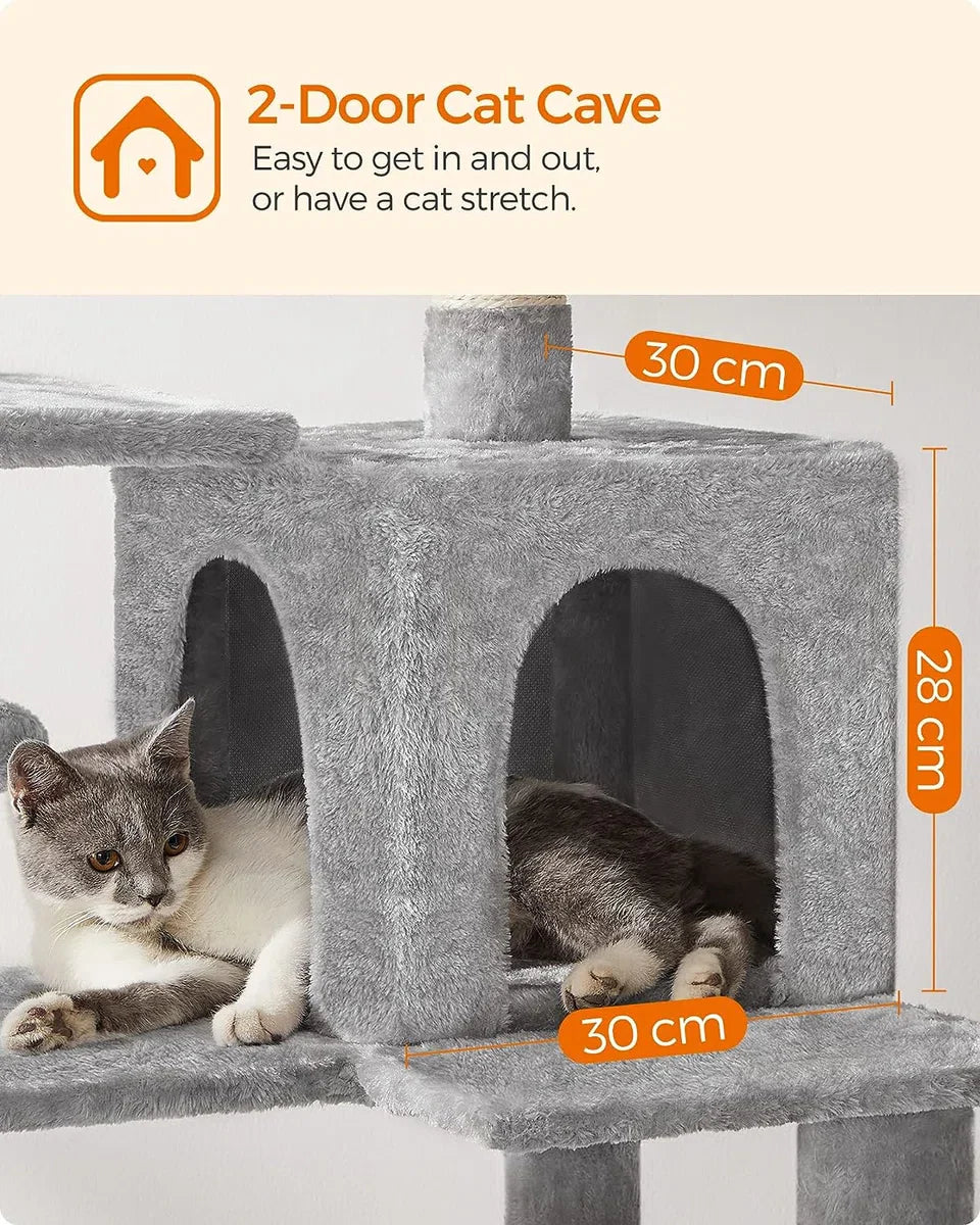 MIRA Home - Krabpaal - Kattenhuis - Kattenmeubel - Kattenboom - Kattenpaal - Hangmat - 55x45x143cm
