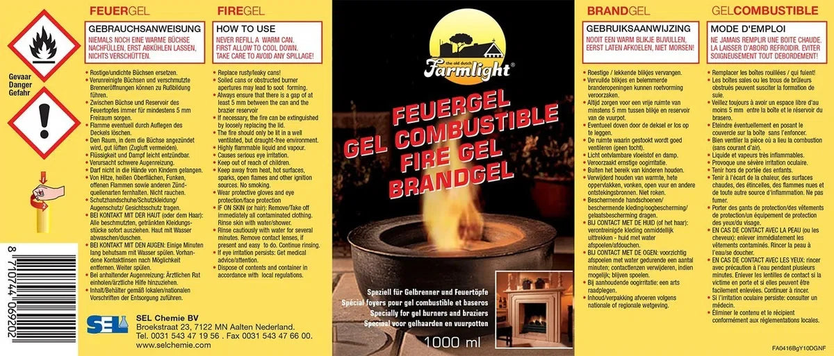 12 flessen brandgel Farmlight | brandpasta Farmlight