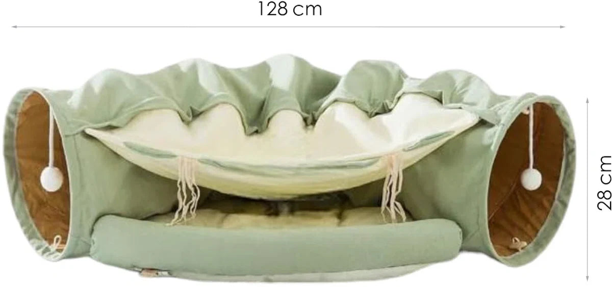 Cat Tunnel - Play Tunnel for Cats and Small Pets - Foldable - Cat Bed