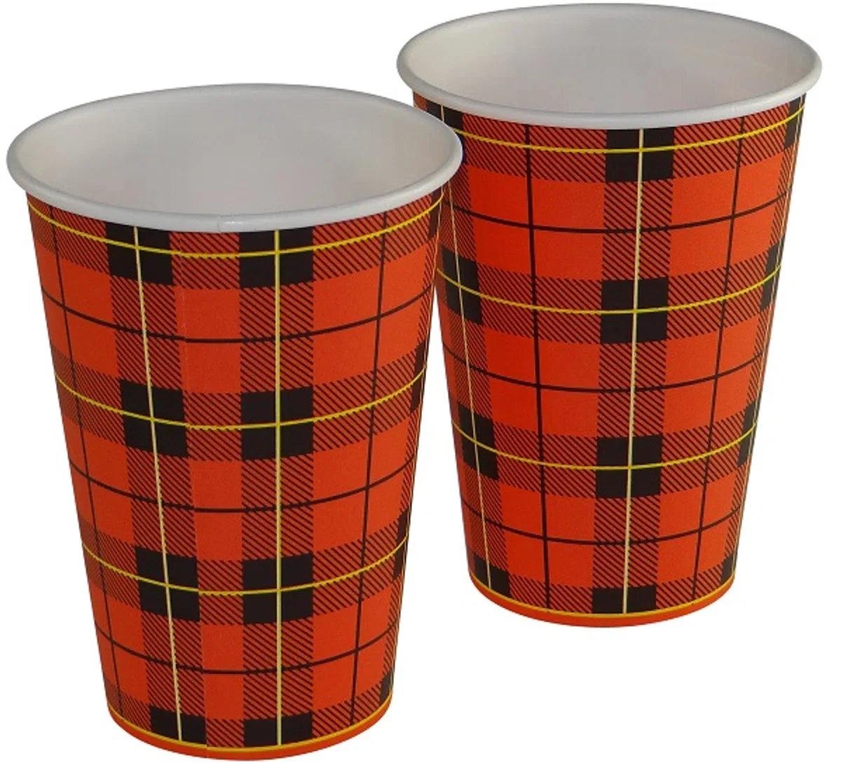 Disposable coffee cups - Scottish/Scotty Plaid - 180ml (7.5oz) - 25 x 100 pieces - 2500