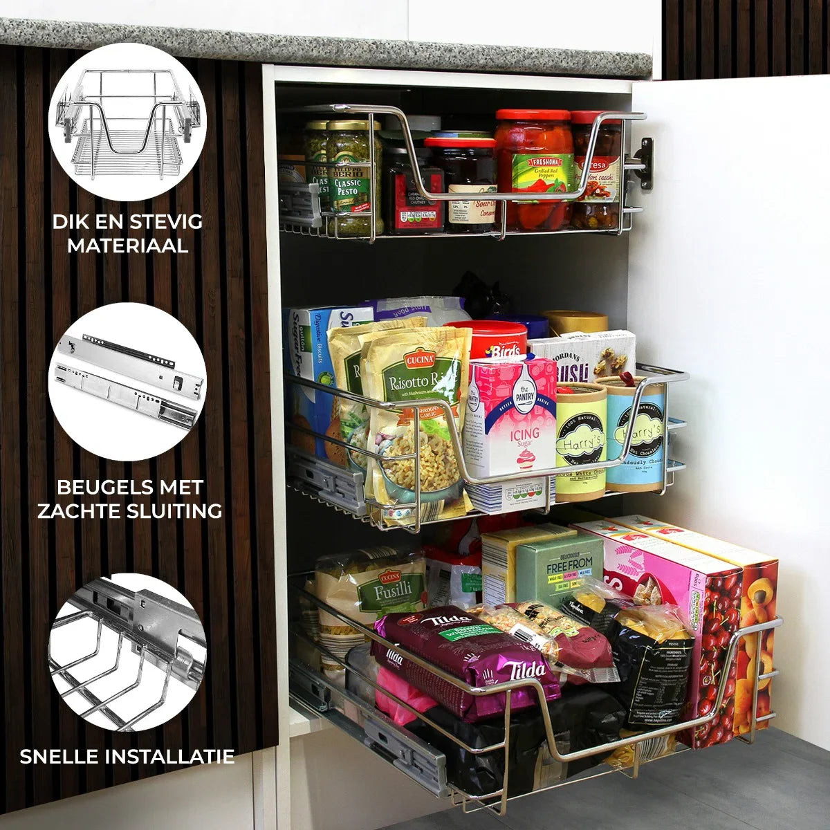 3 x Lade Keukenkast - 50cm - SET - 3x