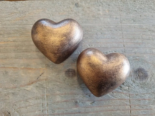 2 mini urnpjes brons - 50 ML per hart