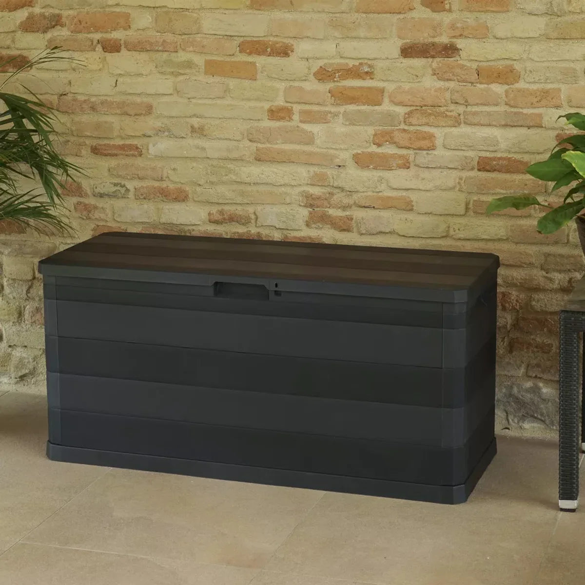 Opbergbox voor in de tuin, tuinkast, kelderkast 280 L Zwart