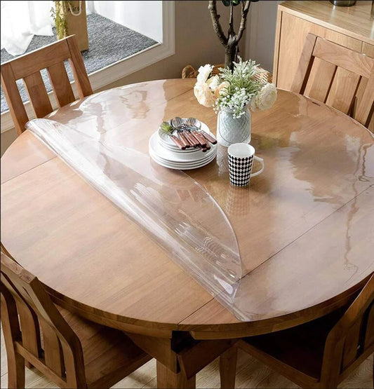 Rond Doorzichtig 2,2mm Dik Tafelzeil 150cm Ø - Transparant tafelzeil
