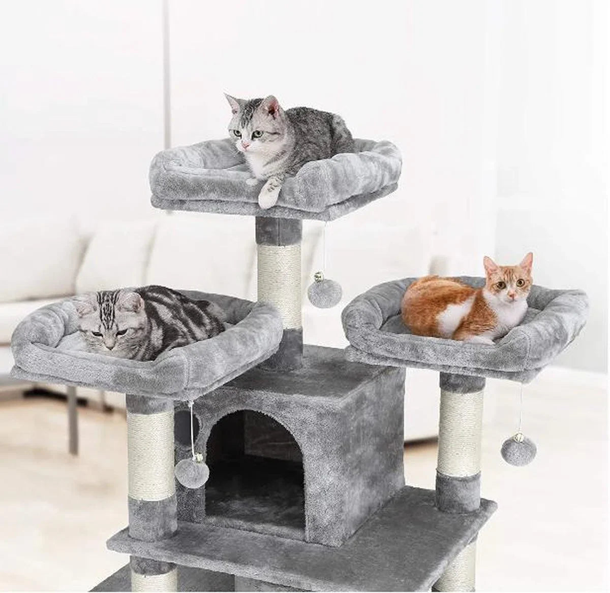 MIRA Home - Scratching Post - Cat House - Cat Tree - Cat Furniture - Cat Post - 50x50x172