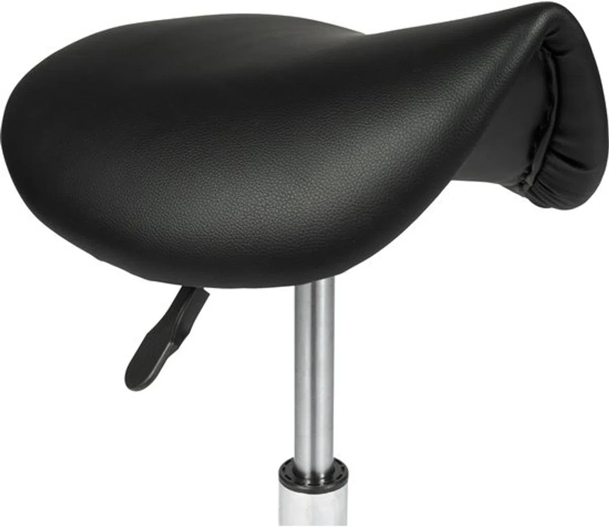 Basic Zadelkruk - Kapperskruk - Tabouret - Op hoogte instelbaar - Min. 62 cm - Max. 75 cm - Zwart