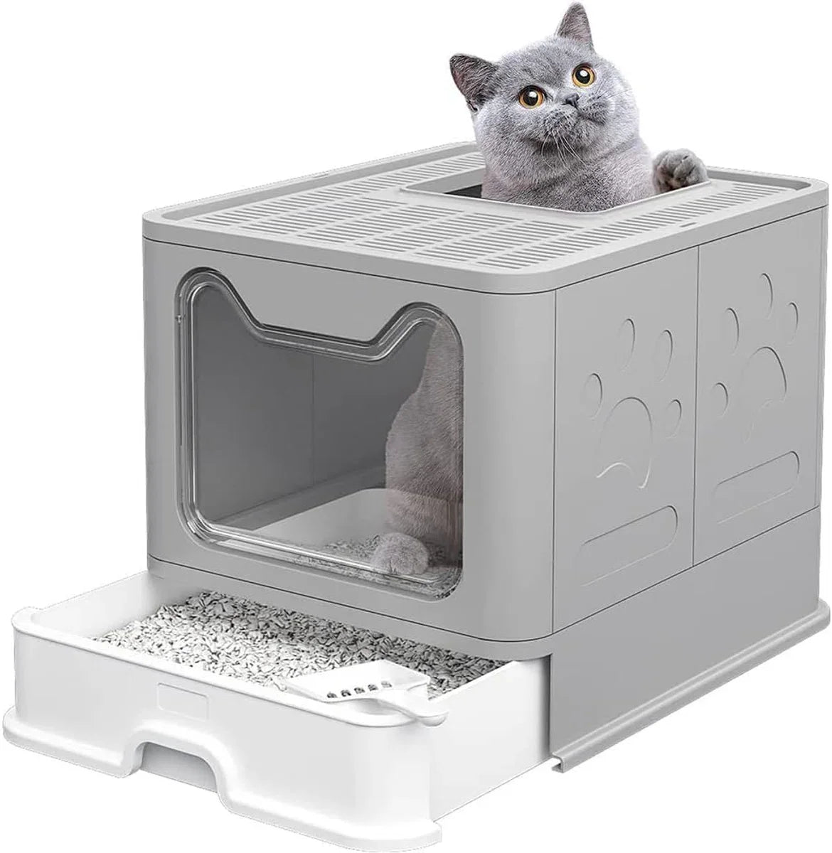 Automatic Cat Litter Box - Self-Cleaning Litter Box - Cat Toilet with Drawer