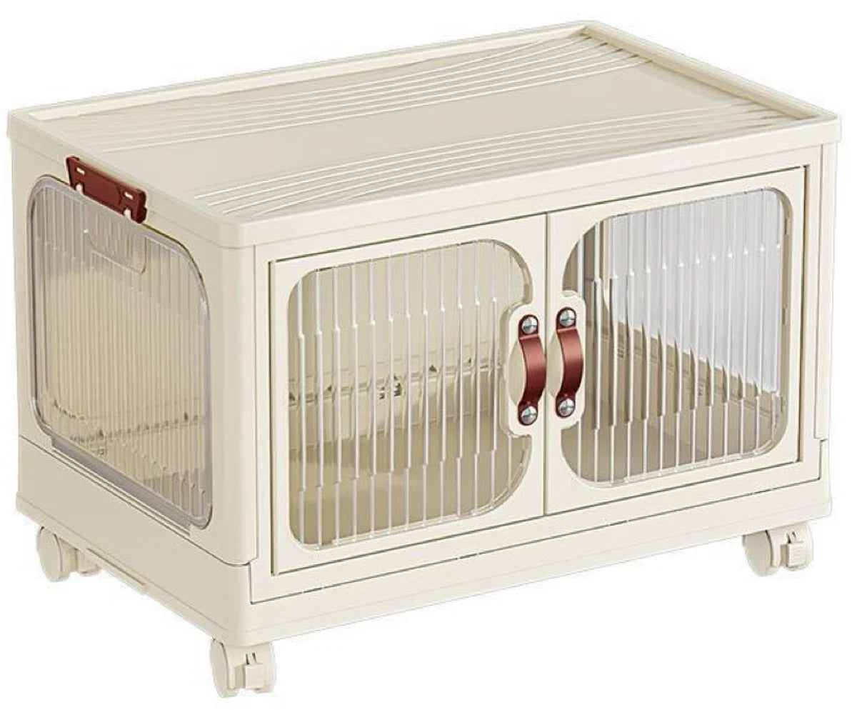 Storage boxes - Storage boxes with lid - Storage box - Storage cabinet - Foldable - Storage cabinets with doors - With wheels - Width 47cm - 3 layers - Storage - Organizer - Tidy up - Kitchen - Bathroom - Living room - Bedroom