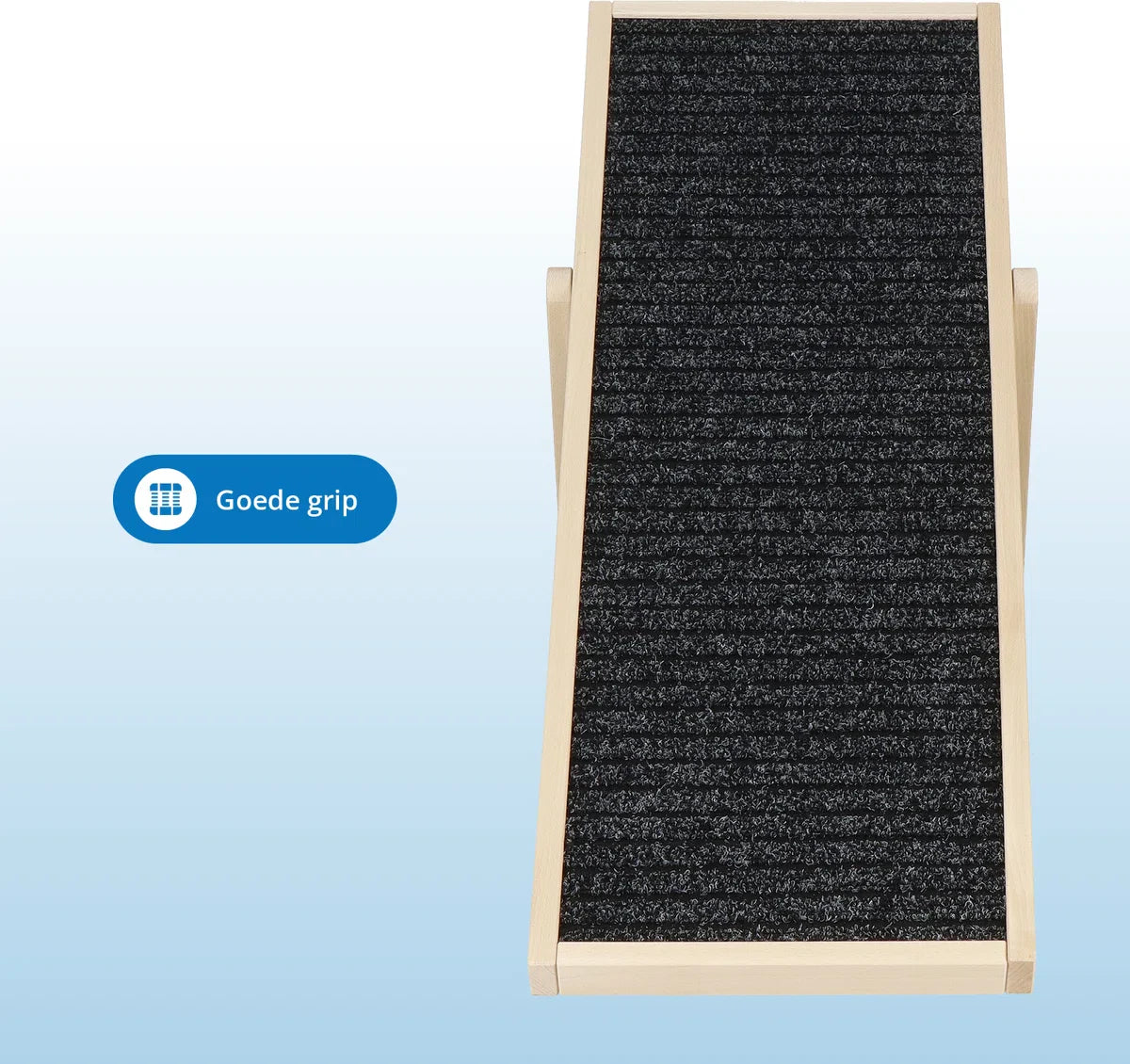 Dog Ramp - Dog Stair - Adjustable - For Large and Small Dogs - Black/Wood