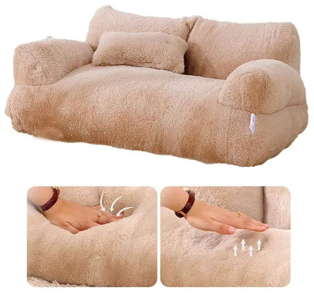 Luxe Kattenmand - Kattenbed - Kattensofa - Huisdier Bed Voor Kleine Middelgrote Honden Katten - Comfortabele Pluche - 55x38x18cm - Roze
