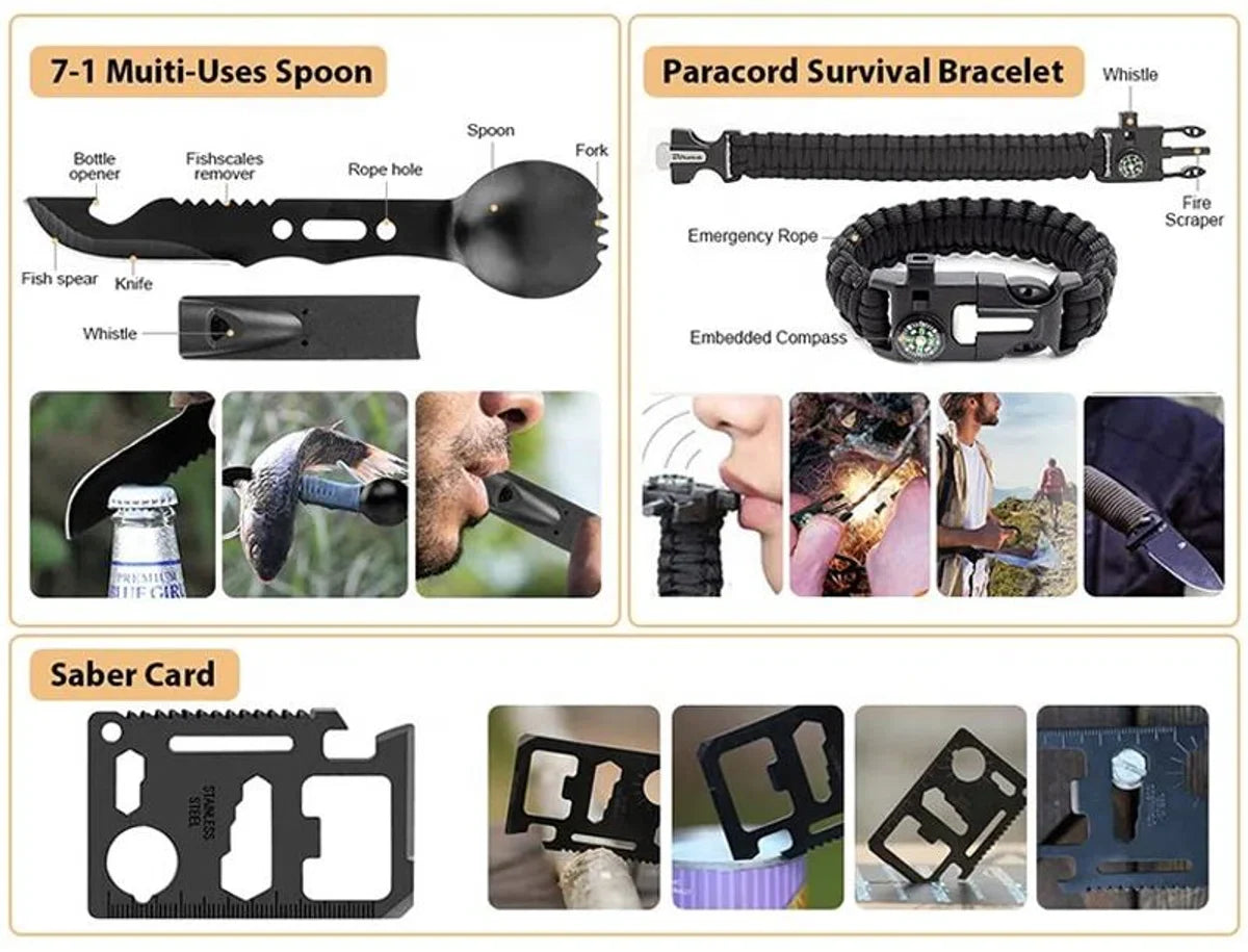 Survivalpakket - Noodpakket - Survivalset - Rampenrugzak - Oorlogspakket - Outdoorpakket met EHBO-kit